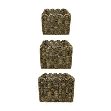 Scalloped Decorative Storage Bin, 3-Pc. Set
