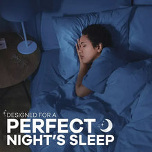 Overnight feminine pads, woman sleeping on bed with brand message