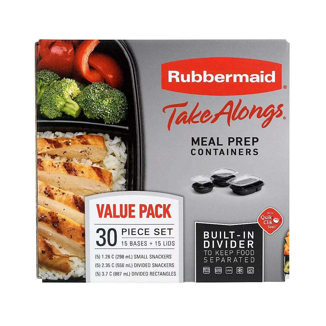 Rubbermaid TakeAlongs 30-Pc. Food Storage Containers - USA MEGA SHOP