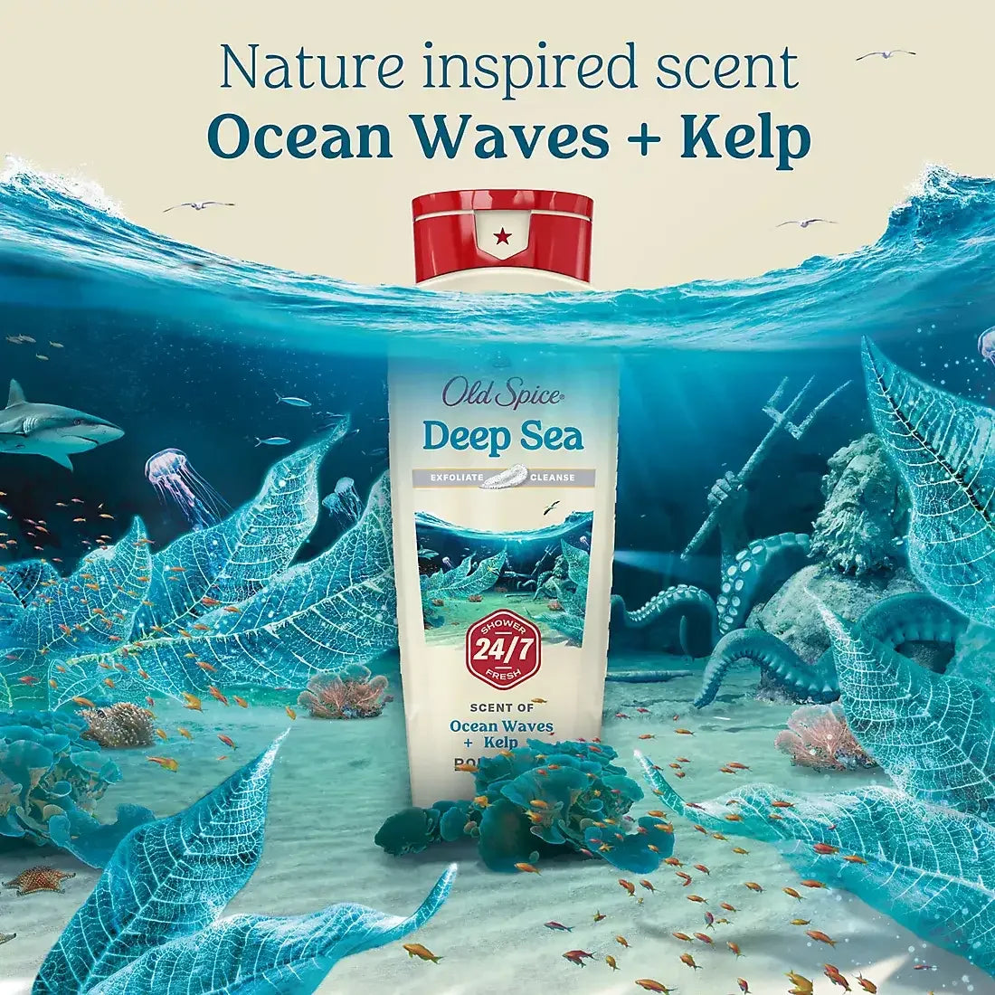 Old Spice Body Wash Variety Triple Pack for Men, Fiji, Moisturize, Deep Sea, 3 pk./18 oz. - USA MEGA SHOP