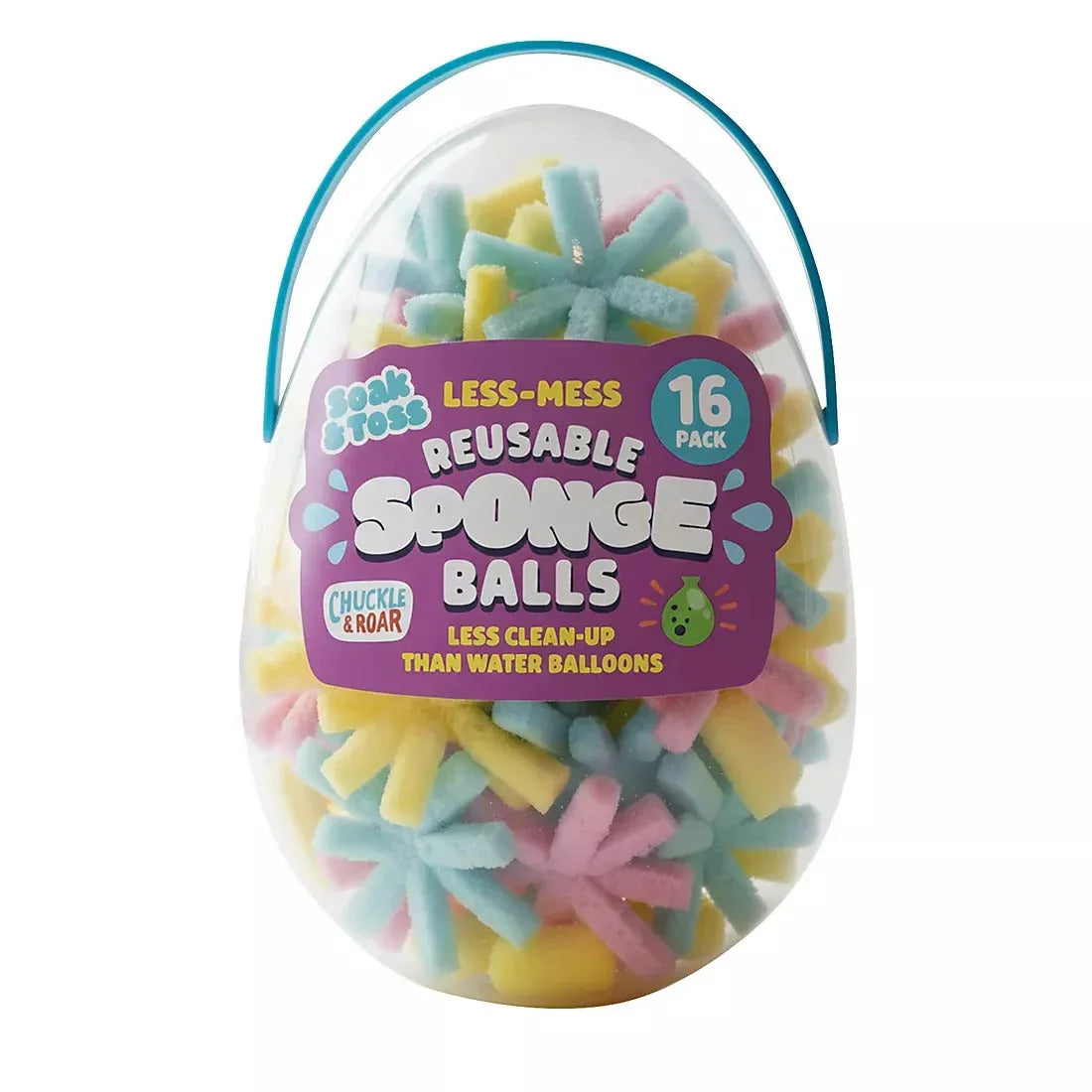 Chuckle and Roar Reusable Spongeballs 16pk . - USA MEGA SHOP