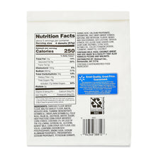 Back label with nutrition facts and ingredients for powdered mini donuts