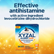 Allergy relief antihistamine tablets box with 80-count packaging shown