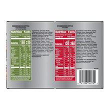 Pitmaster soup variety pack nutrition facts labels for two flavors