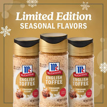 English toffee finishing sugar bottles, limited edition seasonal flavors box