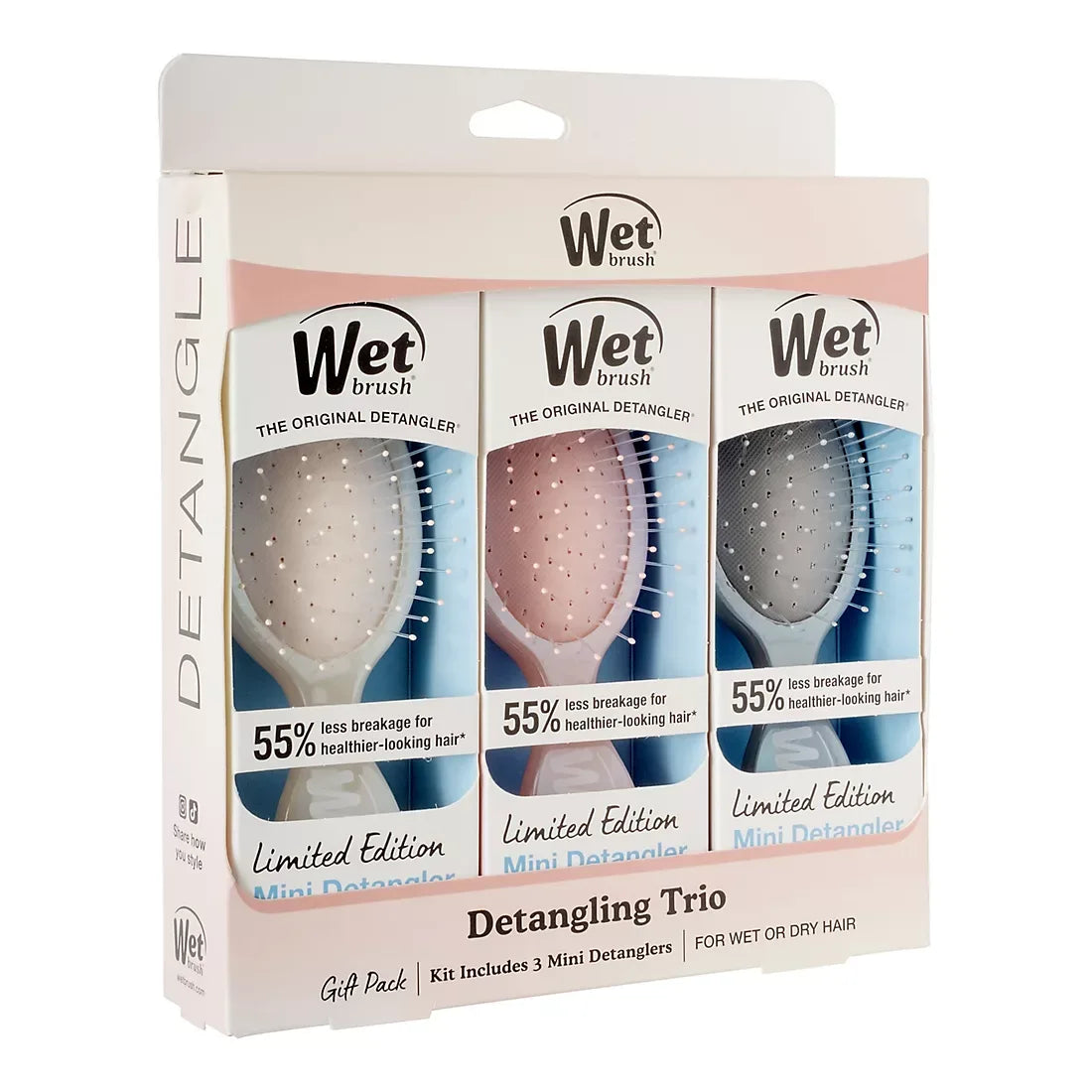 Wet Brush Iridescence Icon Mini Detangler Brush, 3 ct. - USA MEGA SHOP
