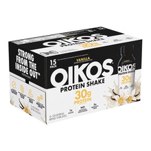 Oikos Protein Shake, Vanilla, 30g Protein, Shelf Stable, Bottles, 15 ct./12 fl. oz.