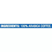Coffee ingredients panel: 100% Arabica coffee