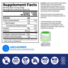 Orgain Grass-Fed Collagen and Micronized Creatine Monohydrate Powder, Unflavored, Canister, 1.95 lbs.