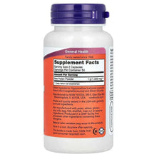 NOW Bee Pollen Caps bottle back label with Supplement Facts panel.