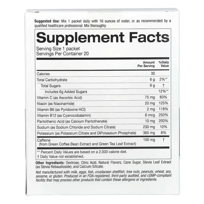 Lake Avenue Nutrition, Calm Powder Drink Mix with Potassium and AminoCalm Blend, L-Tryptophan and L-Theanine, Blueberry Lavender, 20 Packets, 0.19 oz (5.5 g) Each - USA MEGA SHOP
