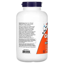 Glycine supplement powder bottle with back label