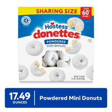 Powdered mini donuts sharing size bag front with illustrated sugar-coated donuts