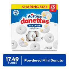Hostess Donettes, Powdered Mini Donuts, 17.49 oz Sharing Size Bag