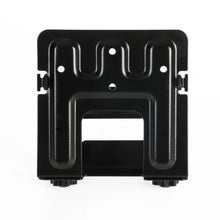 Black adjustable wall mount bracket back plate with mounting holes