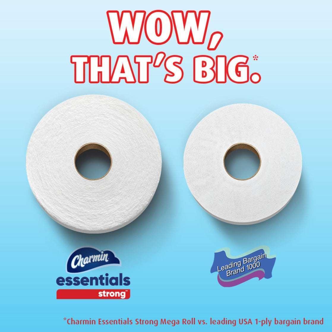 Charmin Essentials Soft Toilet Paper 6 Mega Rolls, 330 Sheets Per Roll