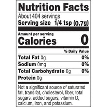 Nutrition Facts label for seasoning blend, about 404 servings