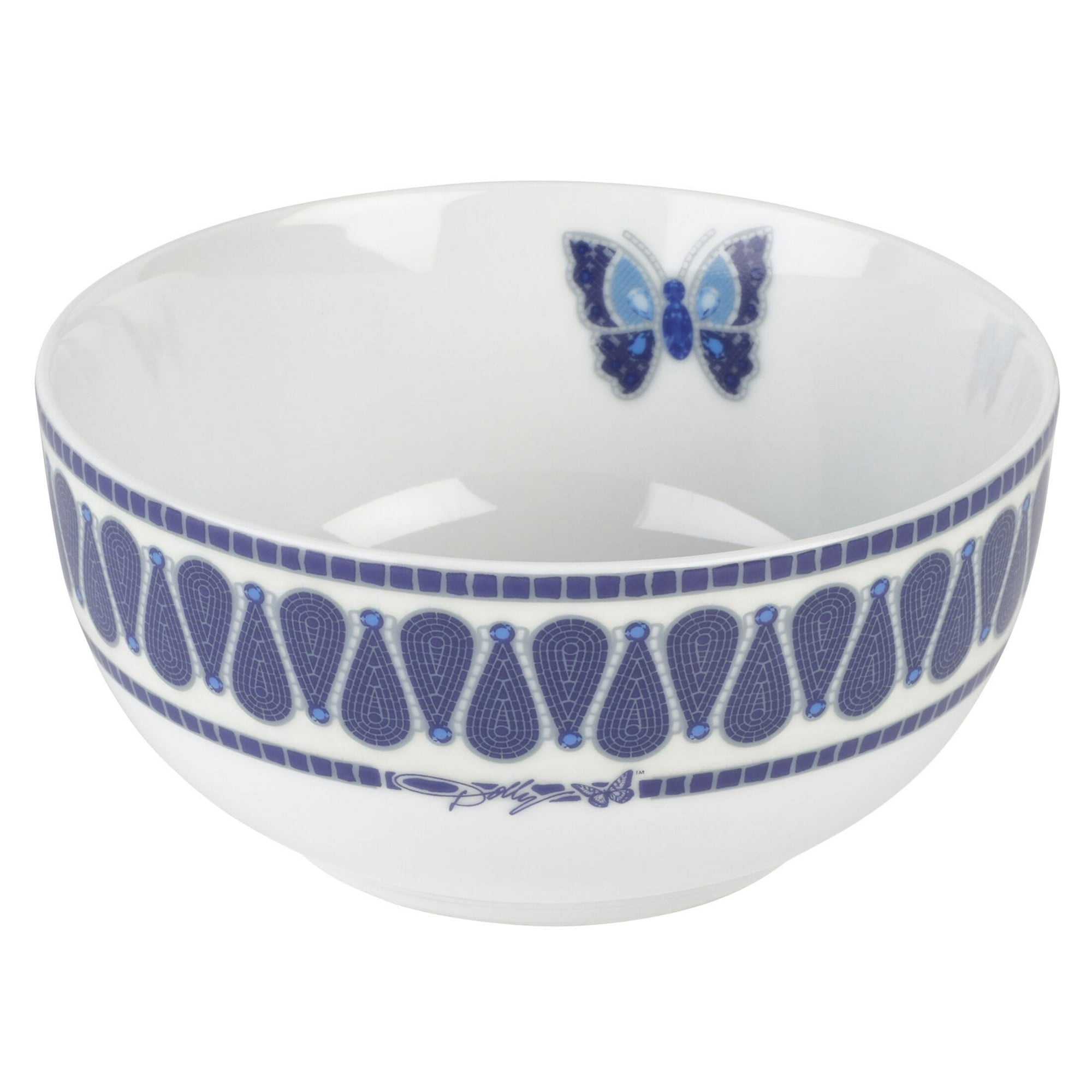 Dolly Parton Jeweled Mosaic 12pc Blue Butterfly Tableware Set