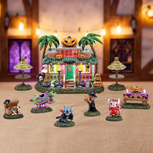 Disney Stitch 9-piece Halloween hut set with palm trees, figures, tables and accessories