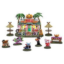 Disney Stitch Halloween hut set with nine colorful figures and accessories, front view