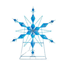Berkley Jensen 48-inch color-changing LED snowflake decoration with blue panels and metal stand