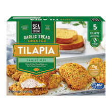Sea Cuisine Garlic Bread Crusted Tilapia Fillets, Family Pack, 15g Protein, 5 ct./4 oz.