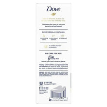 Dove original white beauty bar soap box back panel with icons