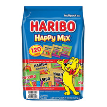Haribo Happy Mix, Assorted Gummy Candies with Goldbears and Twinsnakes, Snack Bags, 120 ct.