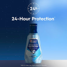Alcohol-free Whole Mouth Protection mouthwash, clean mint, 24-hour protection bottle
