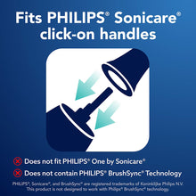 Replacement heads compatibility graphic for Philips Sonicare click-on handles