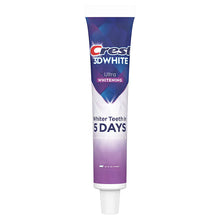 Crest 3D White Ultra Whitening toothpaste tube, Vivid Mint flavor