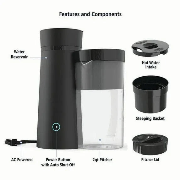Mainstays 2-Quart Iced Tea and Iced Coffee Maker, 8-Cup