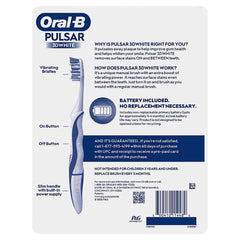 Oral-B Pulsar 3D White Battery Powered Toothbrush, Soft, 5 ct.