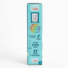 Aqua giant door-and-floor doodle mat box, up to 5.5 ft, includes 27 tools