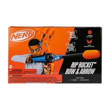 NERF Rip Rocket bow and arrow set box, shows spring launcher and three arrows