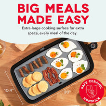 Dash Everyday Griddle Ceramic Cooking Surface - Black, 20" x 10.5"