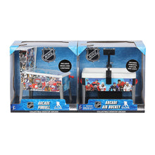 NHL collectible desktop arcade bundle box with pinball and air hockey sets