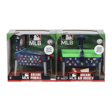 MLB arcade desktop pinball and air hockey set in boxes, includes lightbox