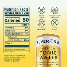 Fever-Tree Premium Tonic Water, Crisp and Fresh, 50 Calories, Cans, 8 pk./150ml