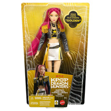 Mira singing doll in retail box, magenta-haired demon hunter outfit with gold accents