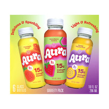 Aura Collagen Protein Variety Pack, Mango Passionfruit, Pineapple Ginger, Strawberry Guava, 6 pk./10 fl. oz.