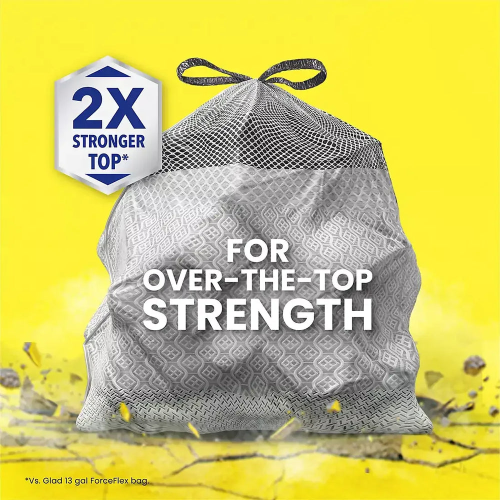 Glad ForceFlex MaxStrength Tall Kitchen Trash Bags - Gain Original with Febreze Freshness, 120 ct./13 gal. - USA MEGA SHOP