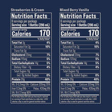 Chobani 20g Protein Drink, Strawberries & Cream, Mixed Berry Vanilla, Club Pack, 12 pk./10 fl. oz.