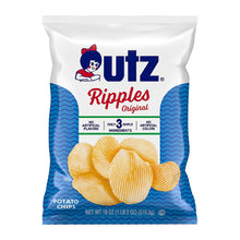 Utz Ripples Original Potato Chips, Made with Three Simple Ingredients, Gluten Free, Bag, 18 oz.
