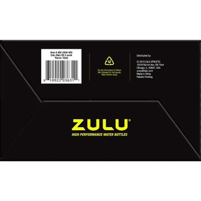 ZULU 26 Oz. Stainless Insulated Water Bottle, 2 Pack (Assorted Colors)