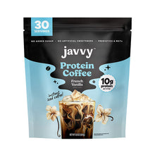 Javvy French Vanilla Protein Coffee, 80mg Caffeine, 10g Protein, Bag, 17.8 oz.
