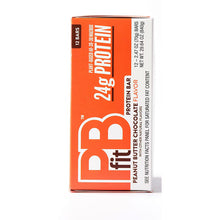 PBfit Peanut Butter Chocolate Protein Bars, 40/30/30 Macros, 24g Plant-Based Protein, 12 pk./2.47 oz.