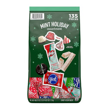 Mint holiday candy assortment bulk bag, 135 pieces, front label view