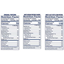 SkinnyPop Variety Pack, Original, Kettle Corn, White Cheddar, Gluten Free, Bags, 36 ct./0.5 oz.