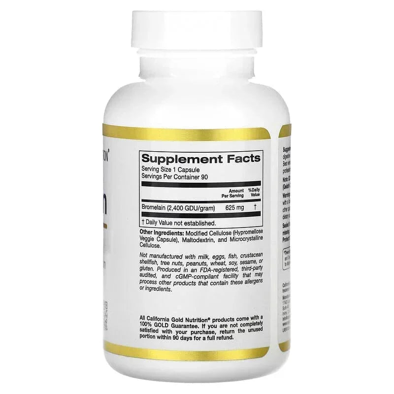 California Gold Nutrition, Bromelain, 625 mg